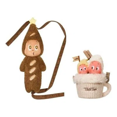 Pop Mart Twinkle Twinkle Moon Gelato Series Plush Baguette Bag + Affogato Crossbody Bag Set In Multi
