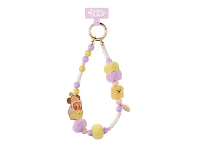 Pre-owned Pop Mart Twinkle Twinkle Savor The Moment Series Chestnut Cream Phone Charm In Multi