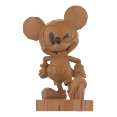 Pop Mart Kids'  X Disney Mickey Boundless Creativity Figure 'wooden Mickey' In Brown