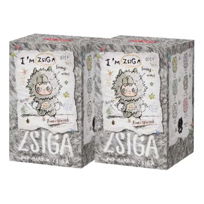 Pop Mart Zisga I'm Zisga Series Vinyl Plush Pendant Sealed Case (2 Blind Boxes) In Multi