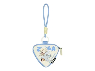 Pre-owned Pop Mart Zsiga Borderline Drifter Series Clutching Blue Triangular Bag Charm