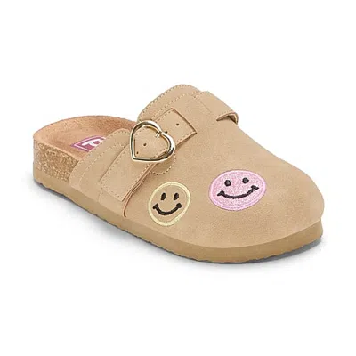 Pop Mynna Girls Round Closed Toe Mules In Brown