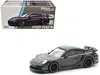 Pop Race 992 Stinger Gtr Carbon Edition With Blue Stripe 1/64 Diecast Model Car By
