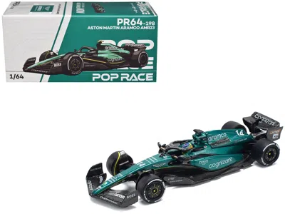 Pop Race Aston Martin Amr23 #14 Fernando Alonso "formula One F1 World Championship" (2023) 1/64 Diecast Model In Multi
