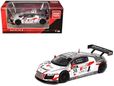 Pop Race Audi R8 Lms #38 Marchy Lee "macau Gt Cup" (2013) 1/64 Diecast Model Car By  In White