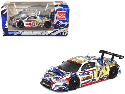 Pop Race Audi R8 Lms "evisu Racing X Works" White With Graphics 1/64 Diecast Model Car By  In Multi