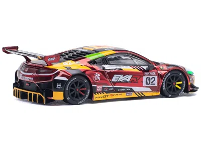 Pop Race Honda Nsx Gt3 Evo22 #02 Red Metallic "eva Rt Production Model-02" 1/64 Diecast Model Car By  In Multi
