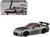 Pop Race Mazda Rx-7 Re-amemiya Rhd (right Hand Drive) Silver Metallic With Carbon Hood "japan Minicar A Gogo  In Gray