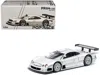 Pop Race Mercedes-benz Clk Gtr Silver Metallic 1/64 Diecast Model Car By  In White