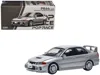 Pop Race Mitsubishi Lancer Evolution Iv Rhd (right Hand Drive) Steel Silver Metallic 1/64 Diecast Model Car B In Silver