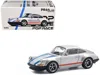 Pop Race Singer 964 Silver Metallic With Blue And Red Stripes 1/64 Diecast Model Car By  In Multi