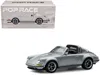 Pop Race Singer Targa Convertible Silver Metallic 1/64 Diecast Model Car By  In Gray