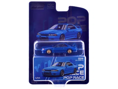 Pop Race Skyline Gt-r Bnr32 Rhd (right Hand Drive) Blue Metallic "enigma Exclusive Edition" 1/64 Diecast Mode In Multi