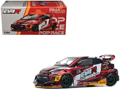 Pop Race Toyota Goodride Gr Yaris Rhd (right Hand Drive) "eva Rt Production Model-02" Red Metallic With Graph