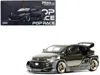 Pop Race Toyota "pandem" Gr Yaris Rhd (right Hand Drive) Dark Chrome 1/64 Diecast Model Car By  In Green