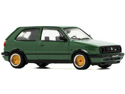 Pop Race Volkswagen Golf Gti Mk2 Green 1/64 Diecast Model Car By