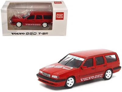 Pop Race Volvo 850 T-5r Estate Wagon "prototype" Red 1/64 Diecast Model Car By