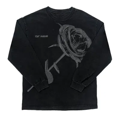 Pre-owned Pop Smoke Men's  Rose Longsleeve In Black