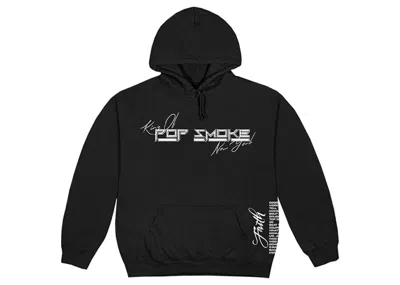 Pre-owned Pop Smoke Men's  X Vlone Faith King Of New York Hoodie In Black
