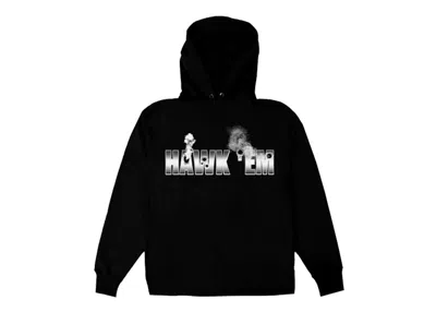 Pre-owned Pop Smoke Men's  X Vlone Hawk Em' Hoodie In Black