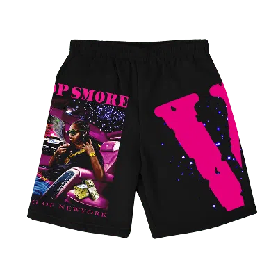 Pre-owned Pop Smoke Men's  X Vlone King Of Ny Shorts In Black