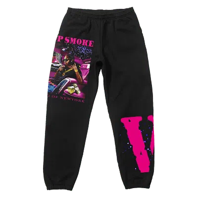 Pre-owned Pop Smoke Men's  X Vlone King Of Ny Sweatpants In Black