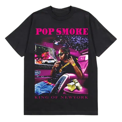 Pre-owned Pop Smoke Men's  X Vlone King Of Ny T-shirt In Black