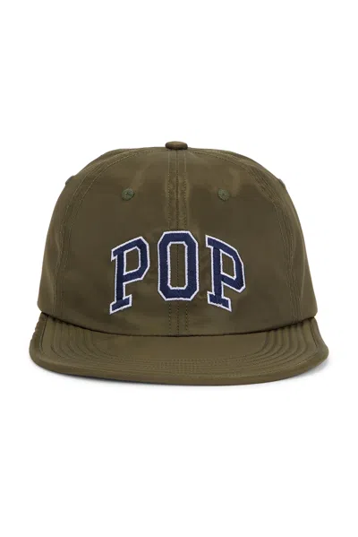 Pop Trading Company Arch Sixpanel Hat In Olive