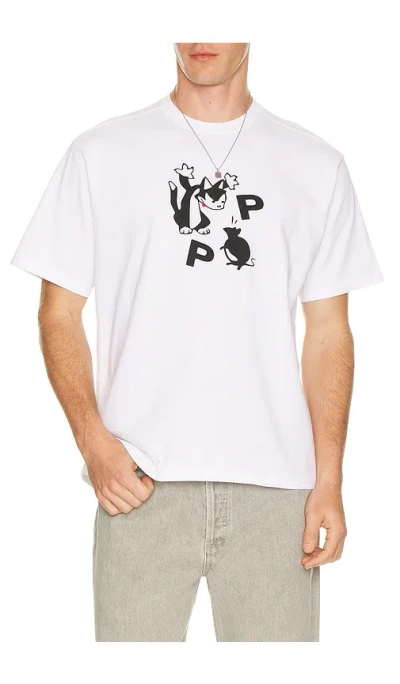Pop Trading Company Catch Tee In White