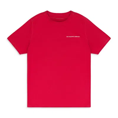 Pop Trading Company Coral Logo T-shirt In Red