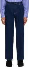 Pop Trading Company Indigo 'pop' Hewitt Jeans In Rinsed Denim