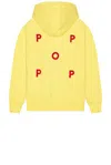 Pop Trading Company Logo Hoodie In Yellow