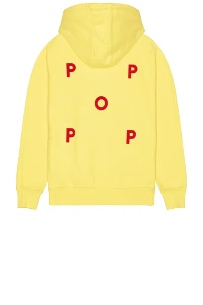 Pop Trading Company Logo Hoodie In Yellow