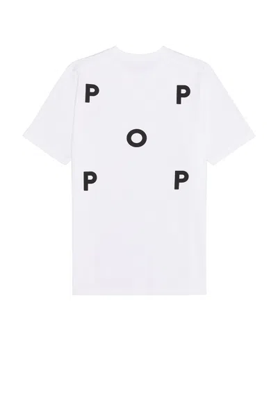 Pop Trading Company Logo T-shirt In White & Black