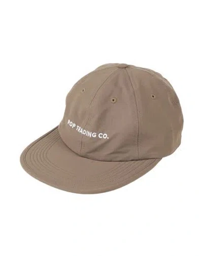 Pop Trading Company Pop Trading Company Man Hat Khaki Size Onesize Polyester In Brown
