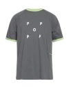 Pop Trading Company Pop Trading Company Man T-shirt Grey Size L Cotton In Gray
