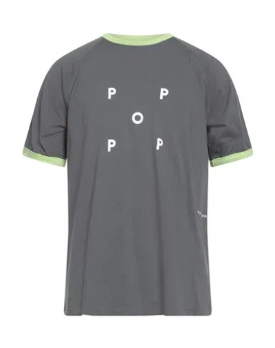 Pop Trading Company Pop Trading Company Man T-shirt Grey Size L Cotton In Gray