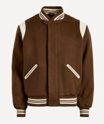 Pop Trading Company Varsity Jacket In Rain Drum