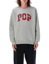 Pop Trading Company Pop Trading Company Pop Crewneck In Grey Mel