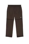Pop Trading Company Pub Zip-off Track Pants In Brown