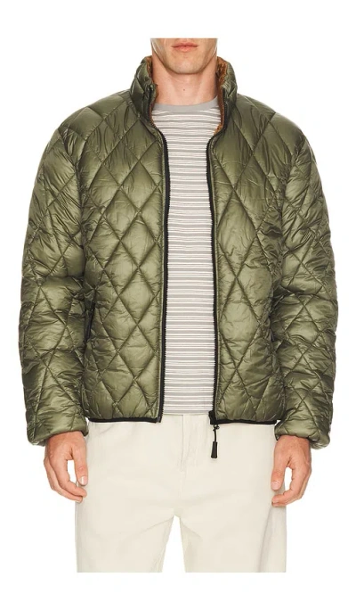 Pop Trading Company Quilted Reversible Jacket In Green