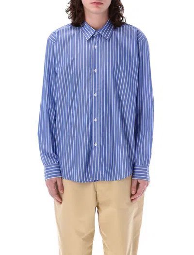 Pop Trading Company Pop Trading Company Pop Striped Shirt In Blue