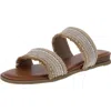 Pop Travel Womens Embellished Slip On Wedge Sandals In Pink
