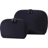 Pop Ups Brand 2-piece Neoprene Makeup Pouch Set In Black