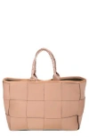 Pop Ups Brand Icon Water Resistant Woven Neoprene Tote Bag In Brown