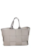 Pop Ups Brand Icon Water Resistant Woven Neoprene Tote Bag In White