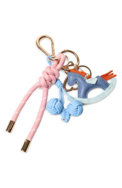 Pop Ups Brand Key Chain With Charms In Blue