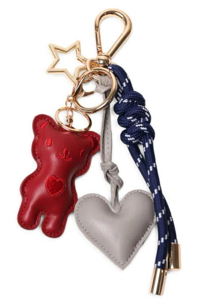 Pop Ups Brand Key Chain With Charms In Red