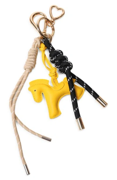 Pop Ups Brand Key Chain With Charms In Brown