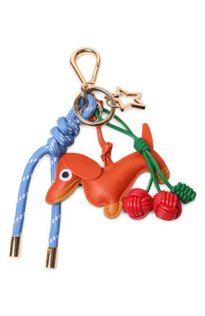 Pop Ups Brand Key Chain With Charms In Orange